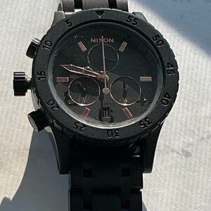 Nixon Black Women's Watch w/Rose gold decal